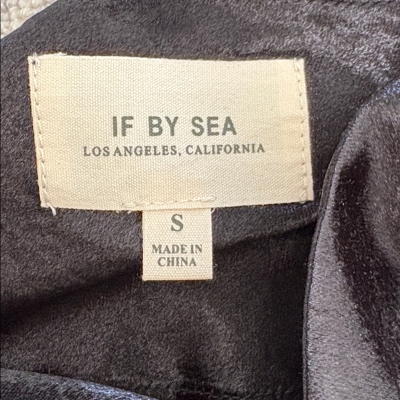 IF BY SEA Black Silky Satin Full Length Slip Dress - Picture 10 of 13